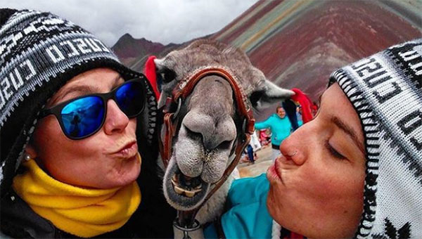 Do not be afraid of llamas and take a selfie in your Peru trip